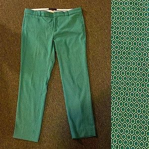 Banana Republic Teal and Mint Jacquard Pants
